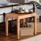 Baxton Studio Abelia Modern Bohemian Natural Rattan and Mahogany Wood Short Accent Bench 229-13147-ZORO - alternate 4